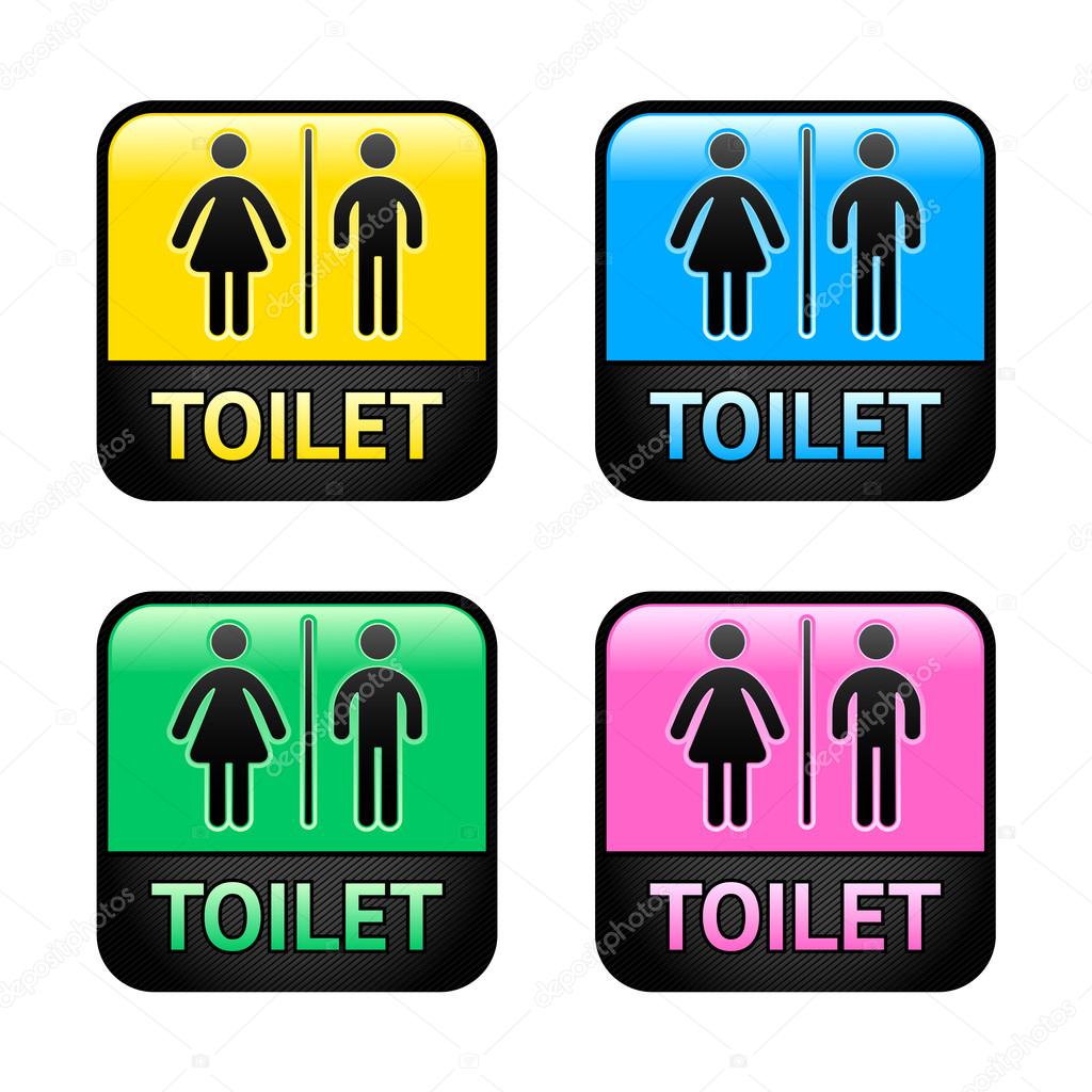 Restroom symbols