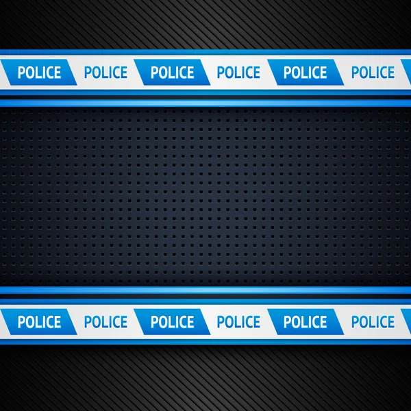Metallic perforated sheet, police background — Stock Vector