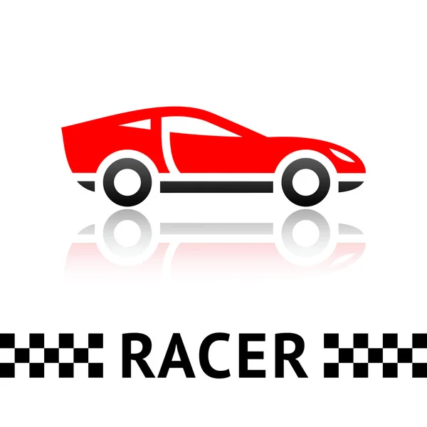 Symbole voiture de course — Image vectorielle