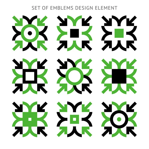 Conjunto de emblemas elemento de design-02 — Vetor de Stock