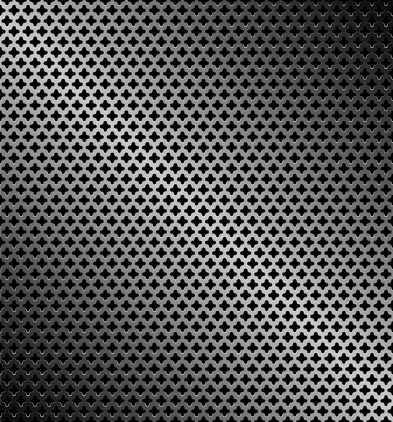 Abstract perforated metallic dark background — Stock Vector