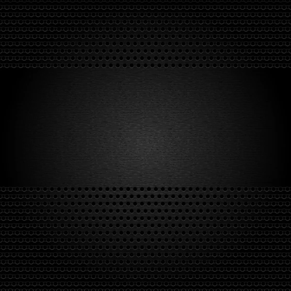 Dark gray background perforated sheet — Stock Vector