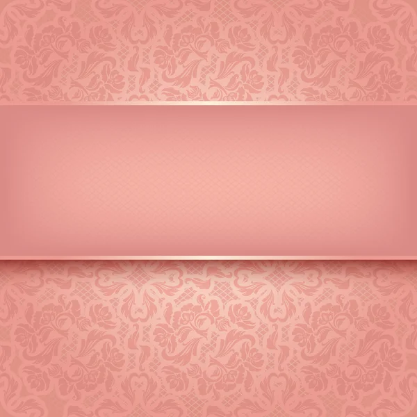 Ornamento rosa decorativo — Vetor de Stock