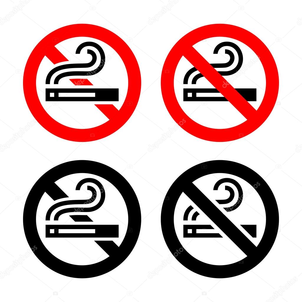 Symbols set - No smoking