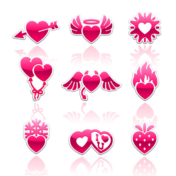 Heart collection, Love icons