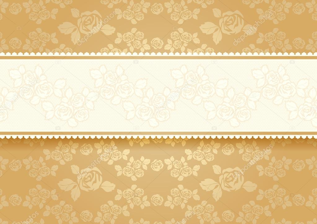 Gold roses with background