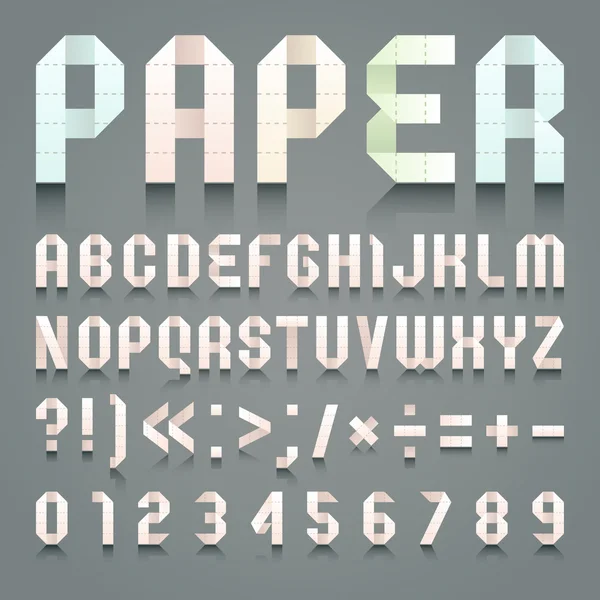 Pembe bir tuvalet kağıdı katlanmış alfabesi — Stok Vektör