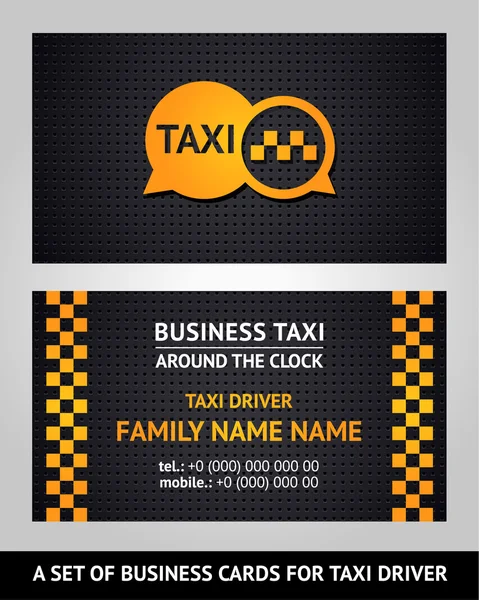 Visitkort - taxi — Stock vektor