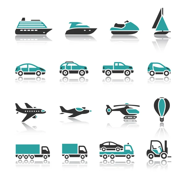 Conjunto de iconos de transporte - Uno — Vector de stock