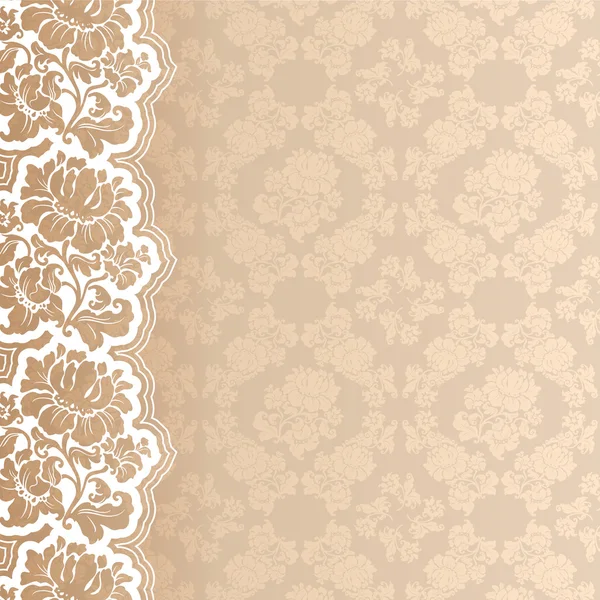 Flower background with lace — Stock Vector