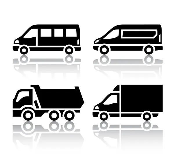 Conjunto de iconos de transporte - transporte de mercancías — Vector de stock