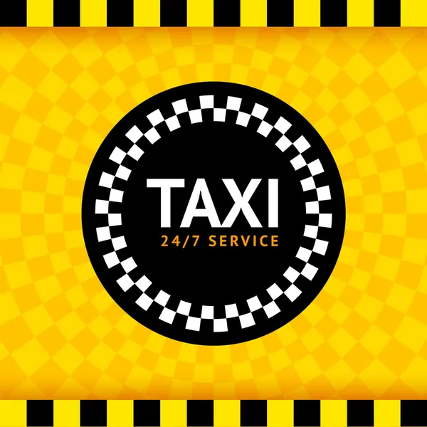 Taxi round symbol — Stock Vector