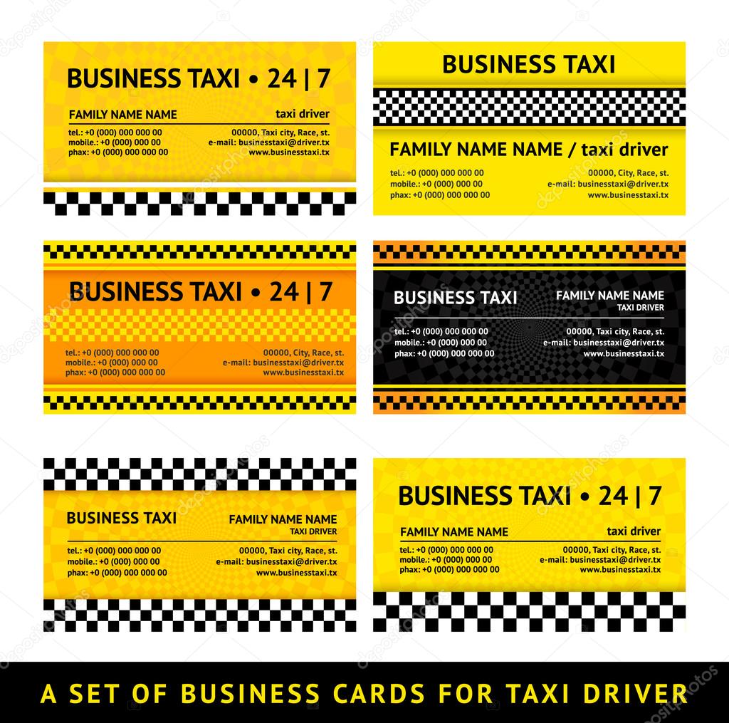 Business card taxi - seventh set