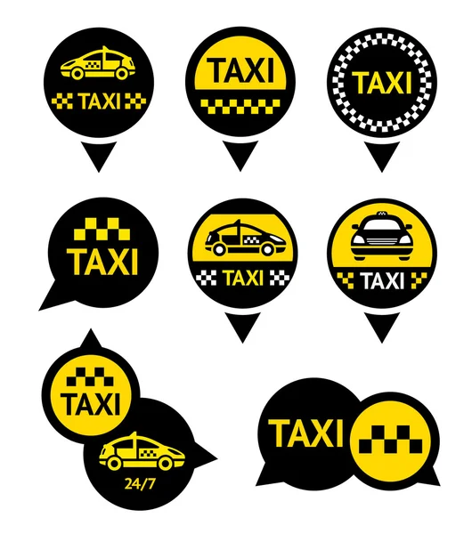 Taxi - Emblemas — Vector de stock