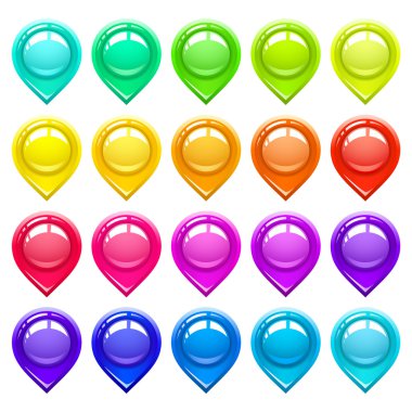 harita için konum işaretçileri