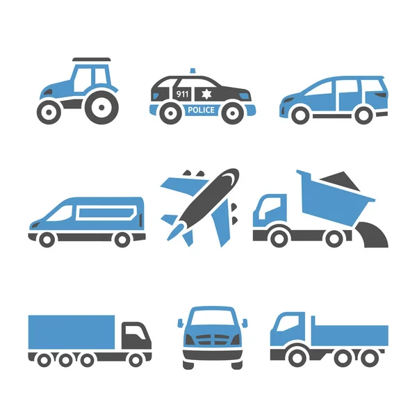 Transport Icons - Eine Reihe von zwölften — Stockvektor