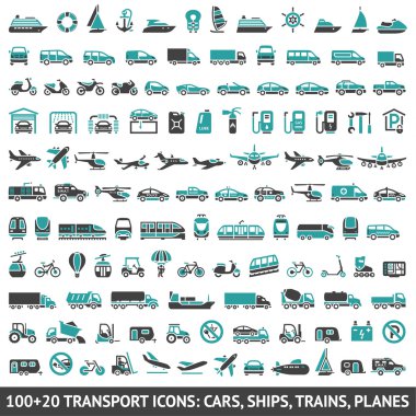 100 AND 20 Transport icon clipart