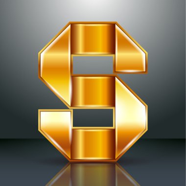 mektup metal altın şerit - s