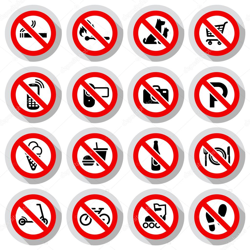 Prohibited symbols set