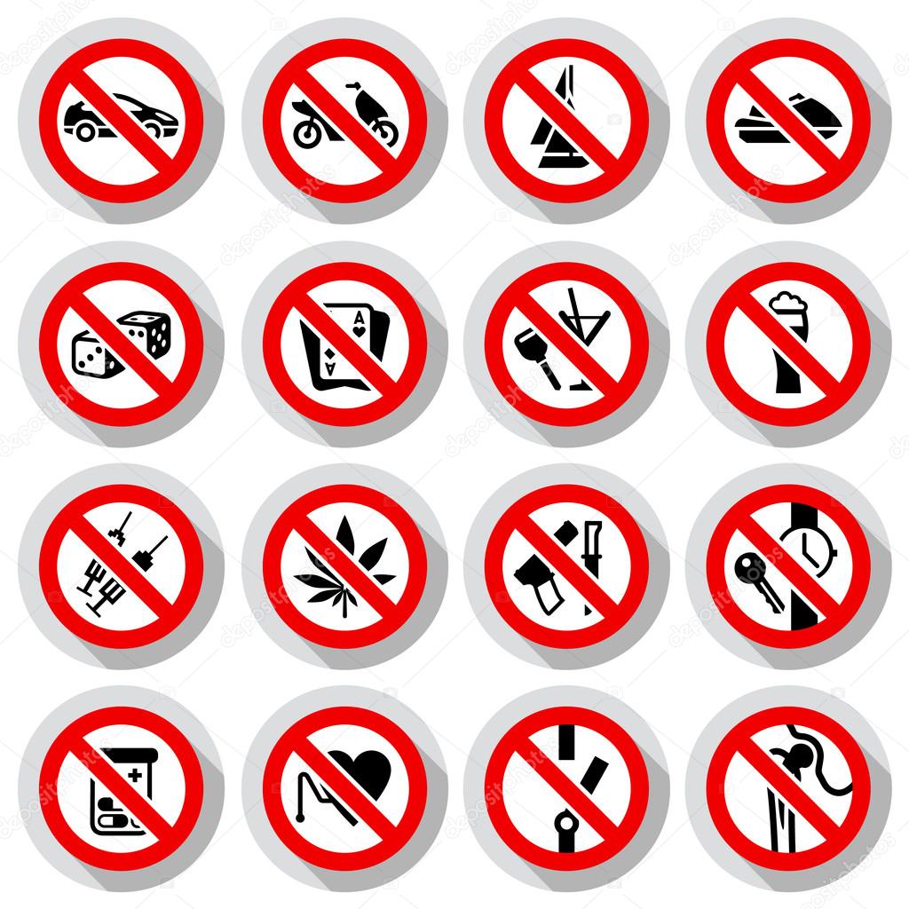 Set Prohibited symbols on paper stickers