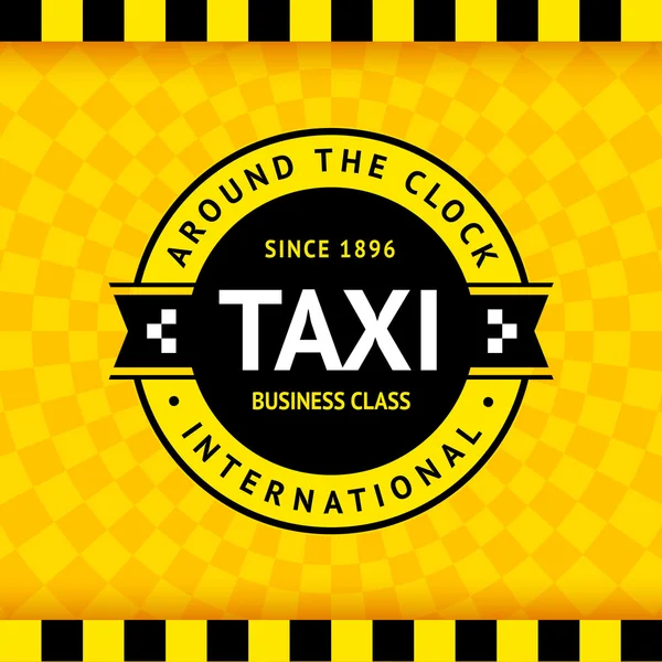 Taxi-Symbol mit kariertem Hintergrund - 02 — Stockvektor