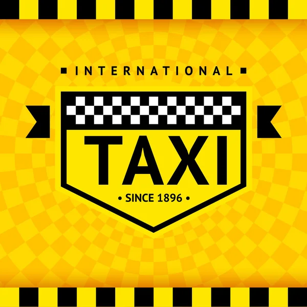 Símbolo de taxi con fondo a cuadros - 08 — Vector de stock