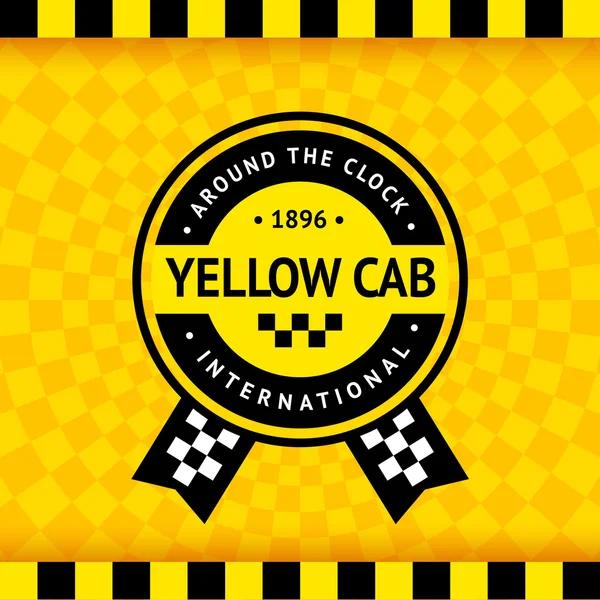 Taksi sembolü ile damalı arka plan - 14 — Stok Vektör