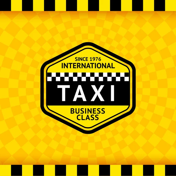 Taxi symbol with checkered background - 18 — Stock Vector