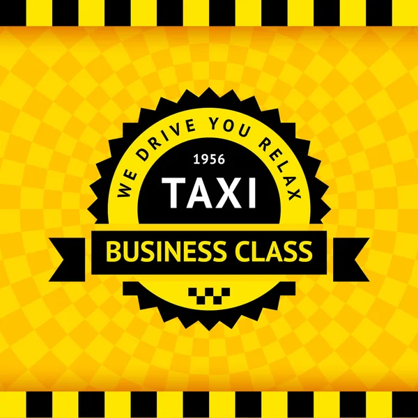 Símbolo de taxi con fondo a cuadros - 21 — Vector de stock