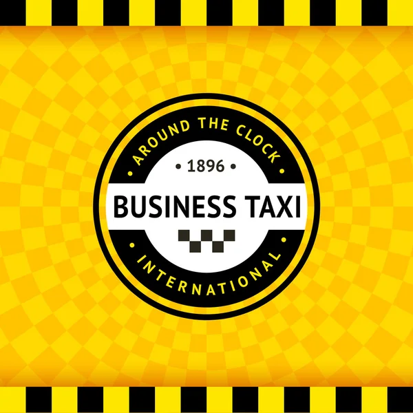 Taxisymbol mit kariertem Hintergrund - 24 — Stockvektor