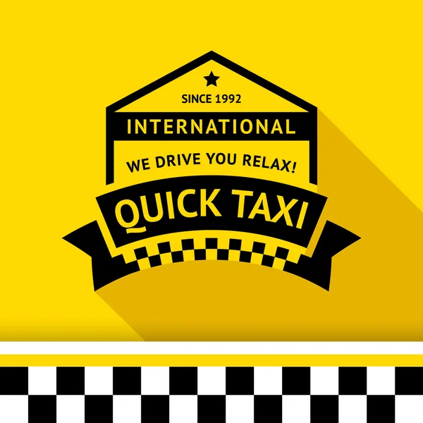 Taxi badge with shadow - 05 — Stock Vector