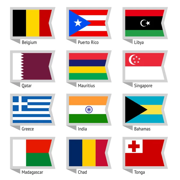Bandeiras do mundo-02 — Vetor de Stock