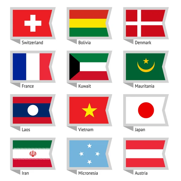 Dünya-05 bayrakları — Stok Vektör