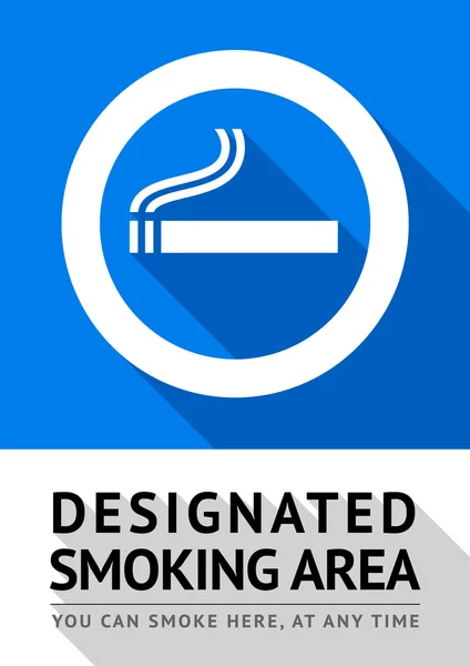 Label smoking area sticker — Stock Vector