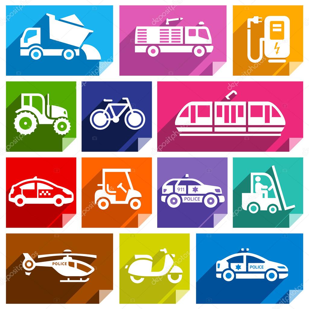Transport flat icon, bright color-04