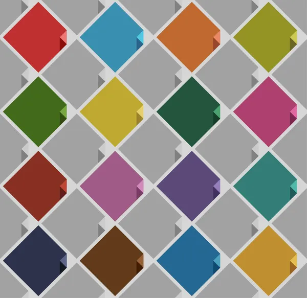 Hintergrund aus leeren Quadraten alte Farbe — Stockvektor