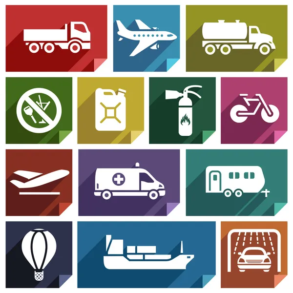 Transport flach icon-02 — Stockvektor