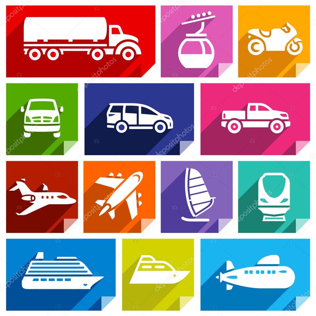Transport flat icon, bright color-07