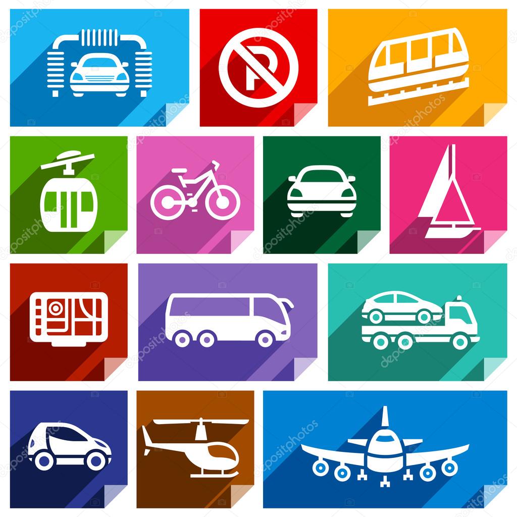 Transport flat icon, bright color-06