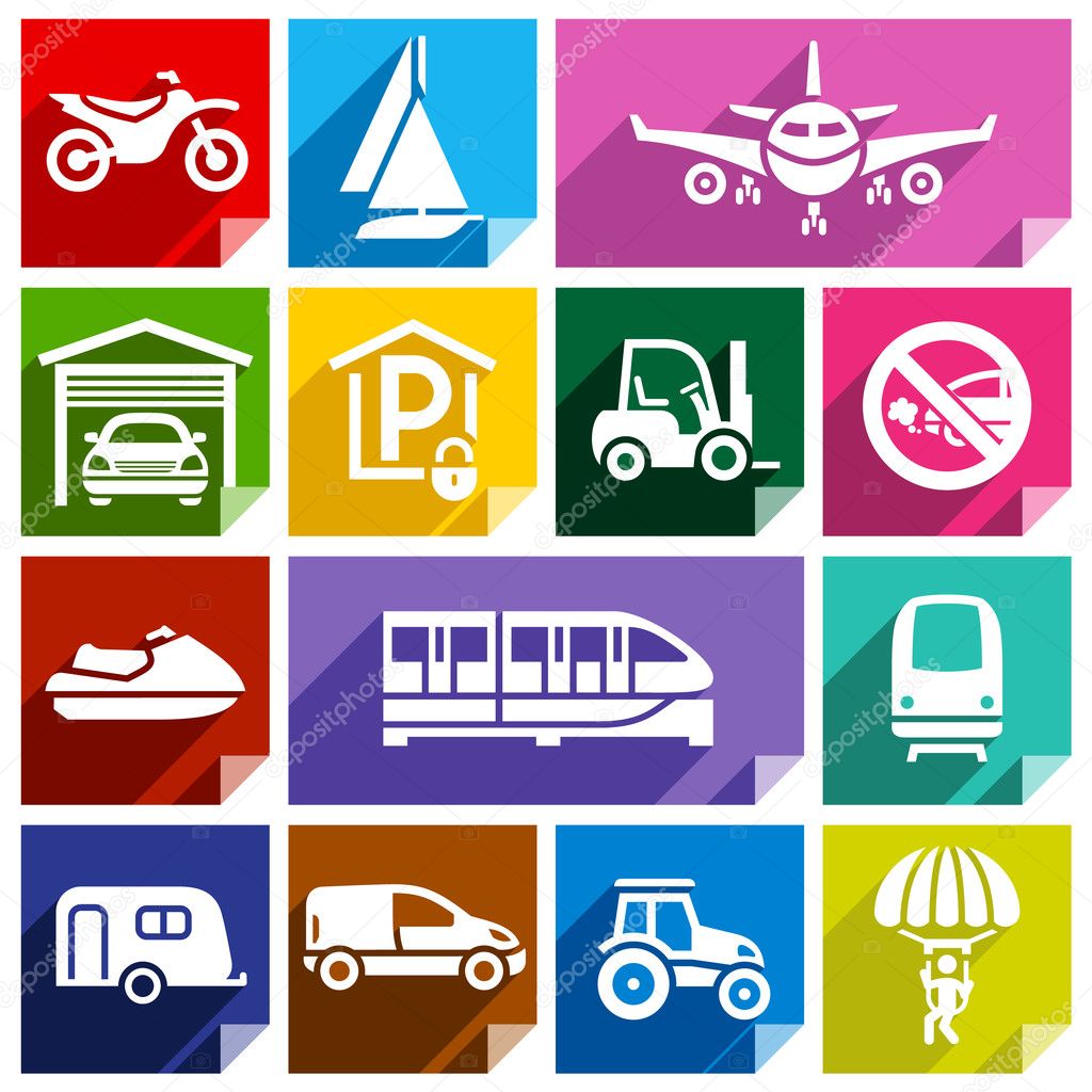 Transport flat icon, bright color-08