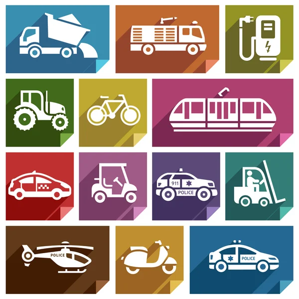 Transporte icono plano-06 — Vector de stock