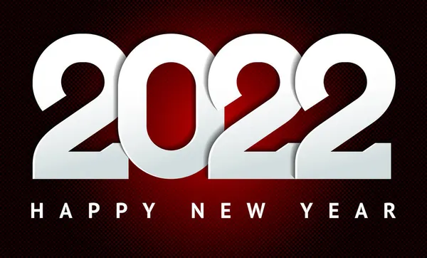 Happy new year 2022 text design — Stock Vector