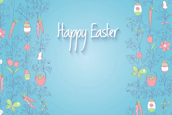 Happy easter day banner — Stock Vector