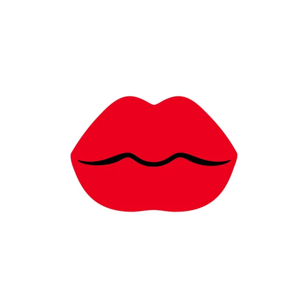 Sexy mujer labios rojos, boca de belleza femenina — Archivo Imágenes Vectoriales