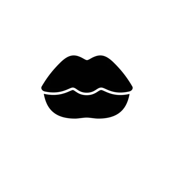 Sexy schwarze Lippen, weibliche Schönheit Mund — Stockvektor