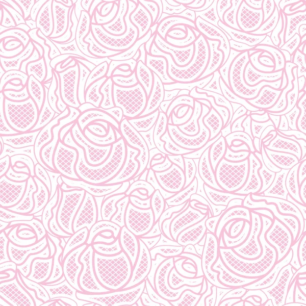 Dentelle Décorative Fond Rose Motif Floral Vecteur — Image vectorielle