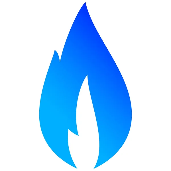 Вогняне Полум Набір Синіх Іконок Векторні Ілюстрації — стоковий вектор