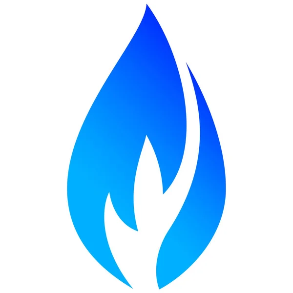 Fire Flames Set Blue Icons Vector Illustration — Stock Vector