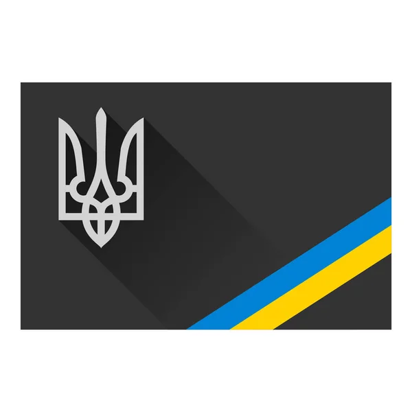 Flag Ukraine Dark Banner — Vetor de Stock