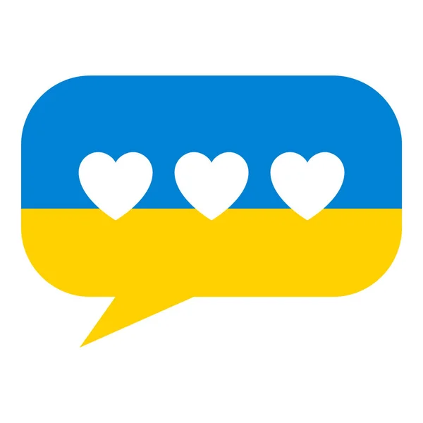 Flag Ukraine Speech Bable — стоковый вектор